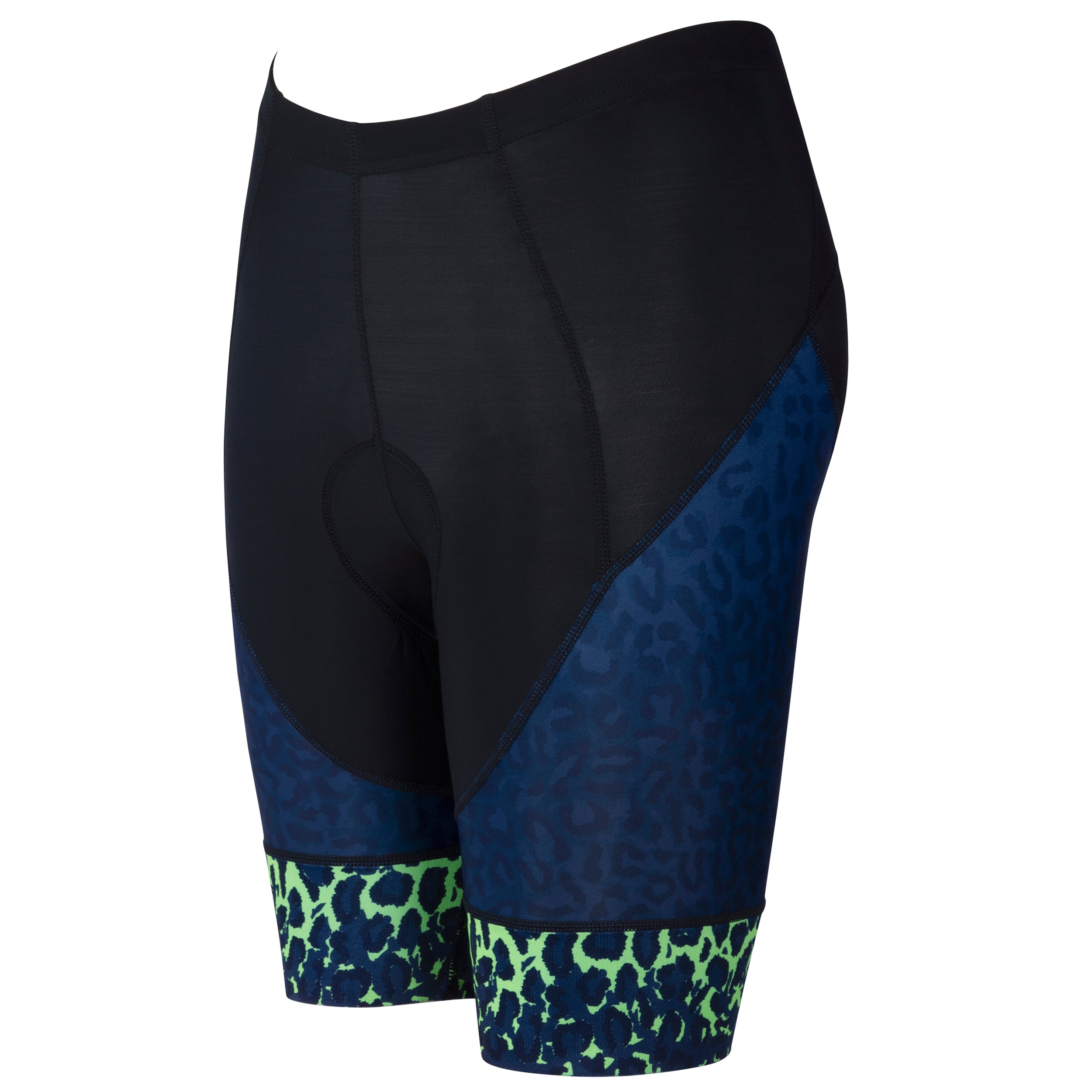 Women's Navy/Mint Leopard Force Bike Short Canari Cyclewear