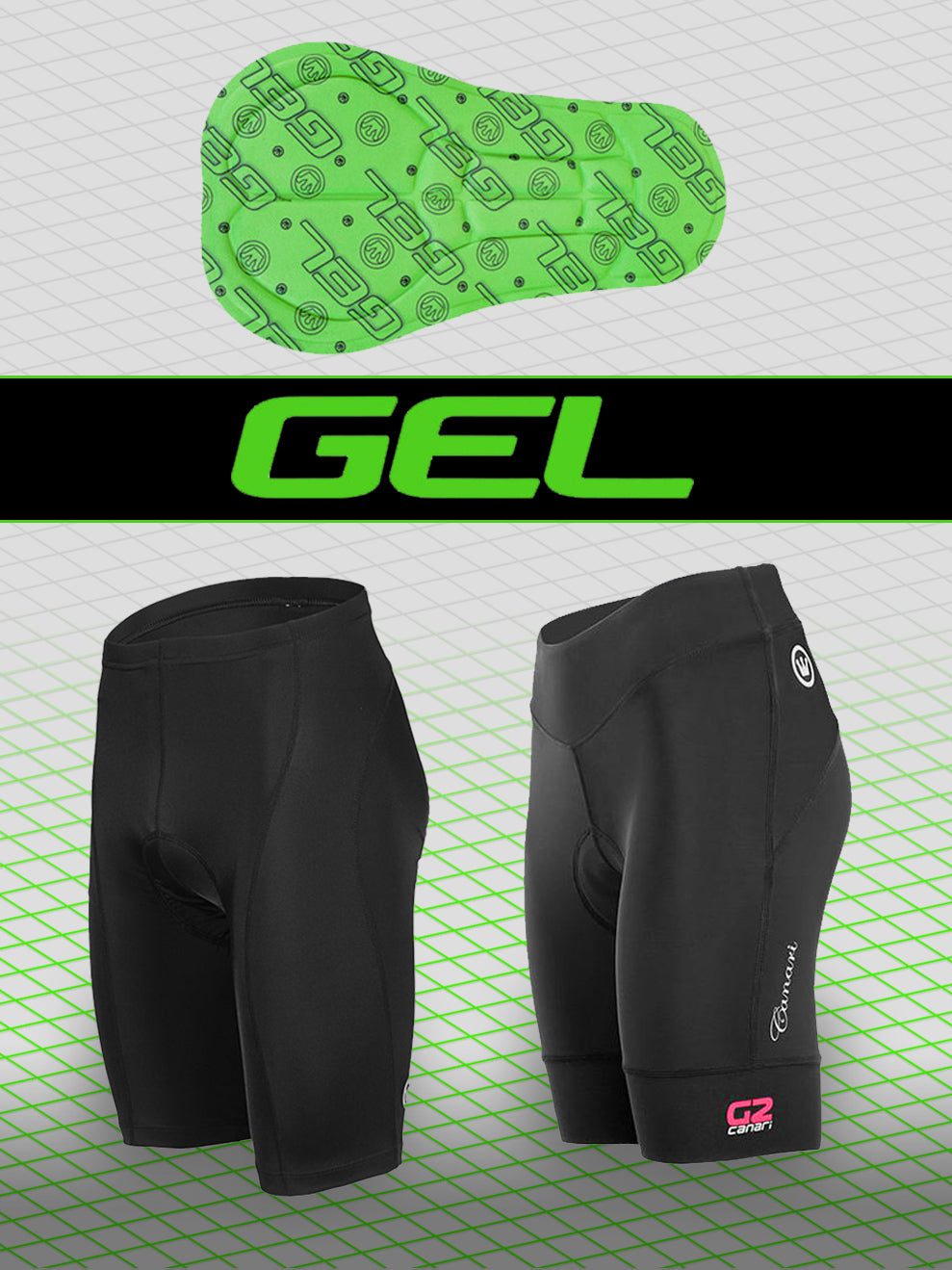 MENS & WOMENS GEL SHORTS