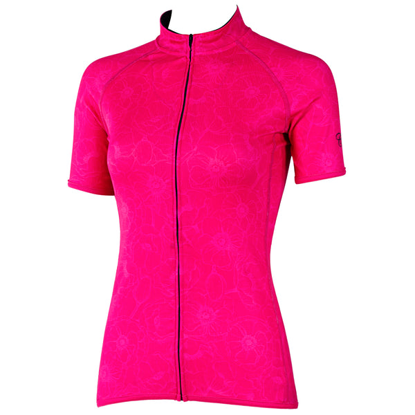 Women's Hot Pink Poppy Slipstream Pro Bike Jersey Canari